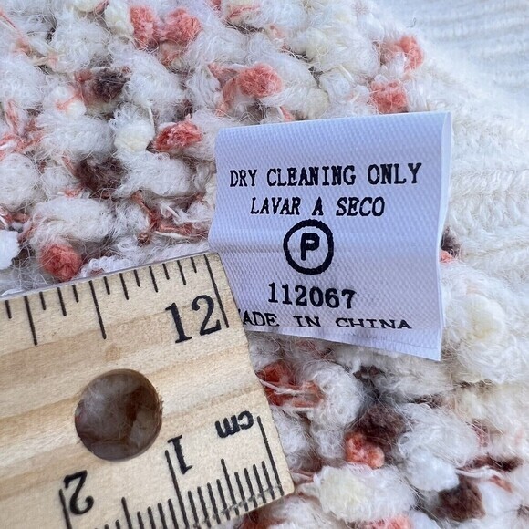 BOHME. Women's Open Front Cardigan XL Acrylic/ Nylon/Polyester Two Pockets Ivory - Picture 12 of 16